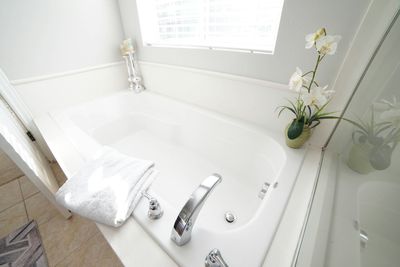 Bathtub with plumbing serviced by Mr Perfect Plumbing in a Parker, CO home