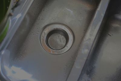 Kitchen sink drain with metal filter cover