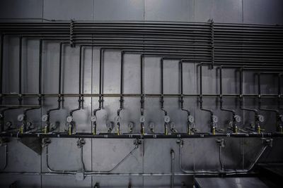 Multiple gas lines and meters in an industrial building