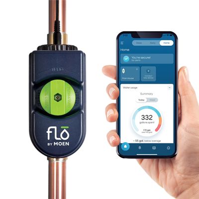 Moen flo device and smartphone