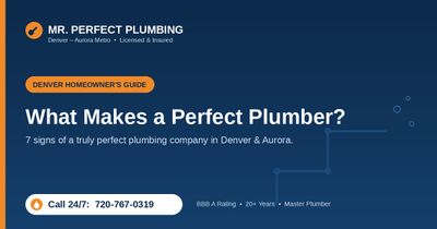 Licensed Mr. Perfect Plumbing technician shaking hands with a Denver homeowner after a completed repair
